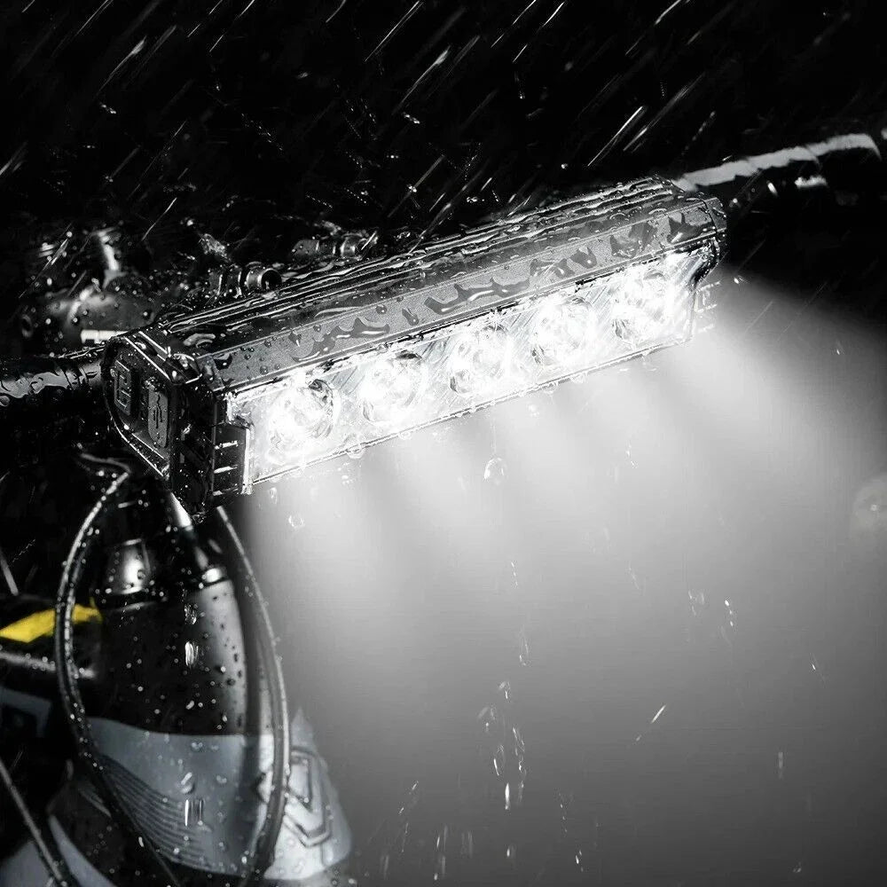 Ebike Conversion Kit Waterproof Led Light Rechargeable Bike Light High-Power Led Lighting Bar For Night Cycling Road
