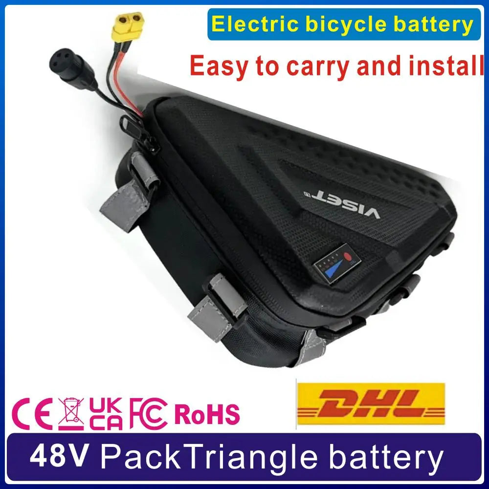 2025 new Ebike Battery Small Triangle  48V 20Ah/30Ah/40Ah lithium ion Electric Bike Batteria for 500W 750W 1000W Motor