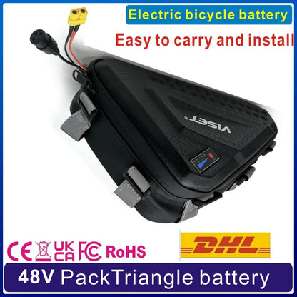 2025 new Ebike Battery Small Triangle  48V 20Ah/30Ah/40Ah lithium ion Electric Bike Batteria for 500W 750W 1000W Motor