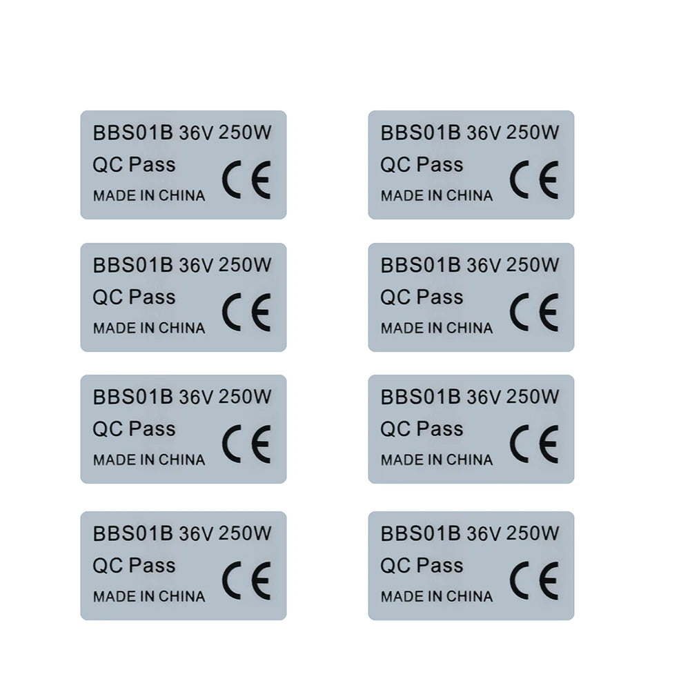 8PCS 36V 250W Sticker 48V 750W Sticker Electric Bicycle Sticker For BAFANG BBS01B BBS02B BBSHD Mid Drive Motor Ebike Accessries