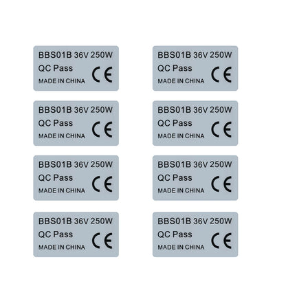 8PCS 36V 250W Sticker 48V 750W Sticker Electric Bicycle Sticker For BAFANG BBS01B BBS02B BBSHD Mid Drive Motor Ebike Accessries