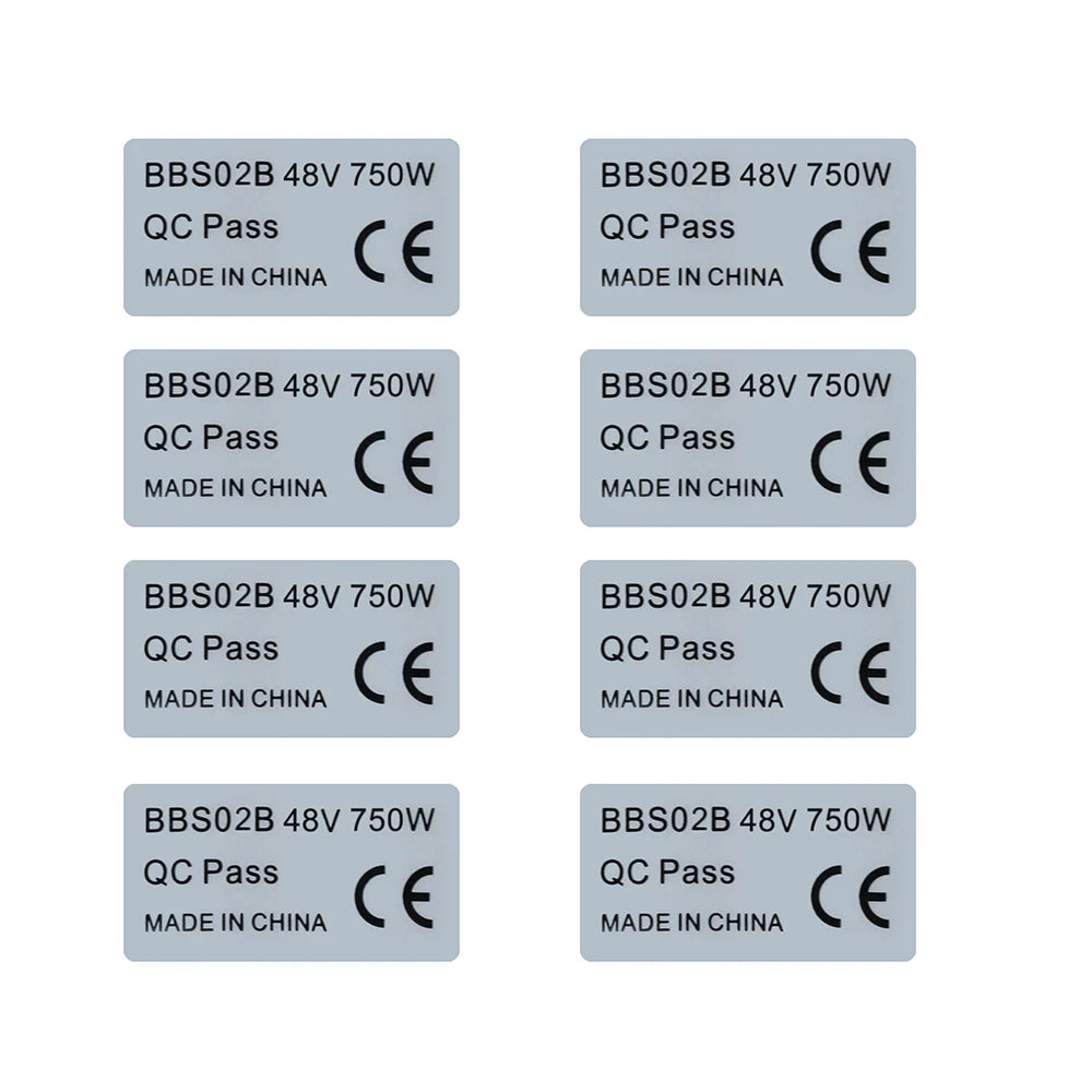 8PCS 36V 250W Sticker 48V 750W Sticker Electric Bicycle Sticker For BAFANG BBS01B BBS02B BBSHD Mid Drive Motor Ebike Accessries