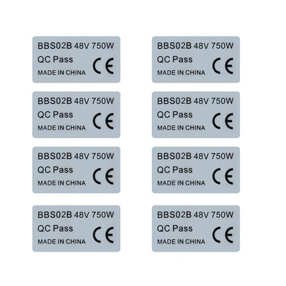 8PCS 36V 250W Sticker 48V 750W Sticker Electric Bicycle Sticker For BAFANG BBS01B BBS02B BBSHD Mid Drive Motor Ebike Accessries
