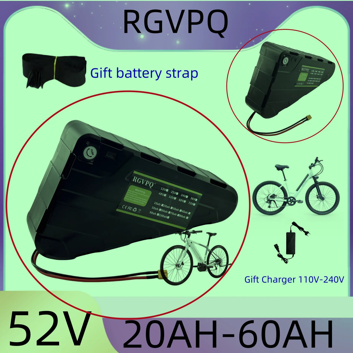 52V 20ah,30ah,40ah,50ah,60ah