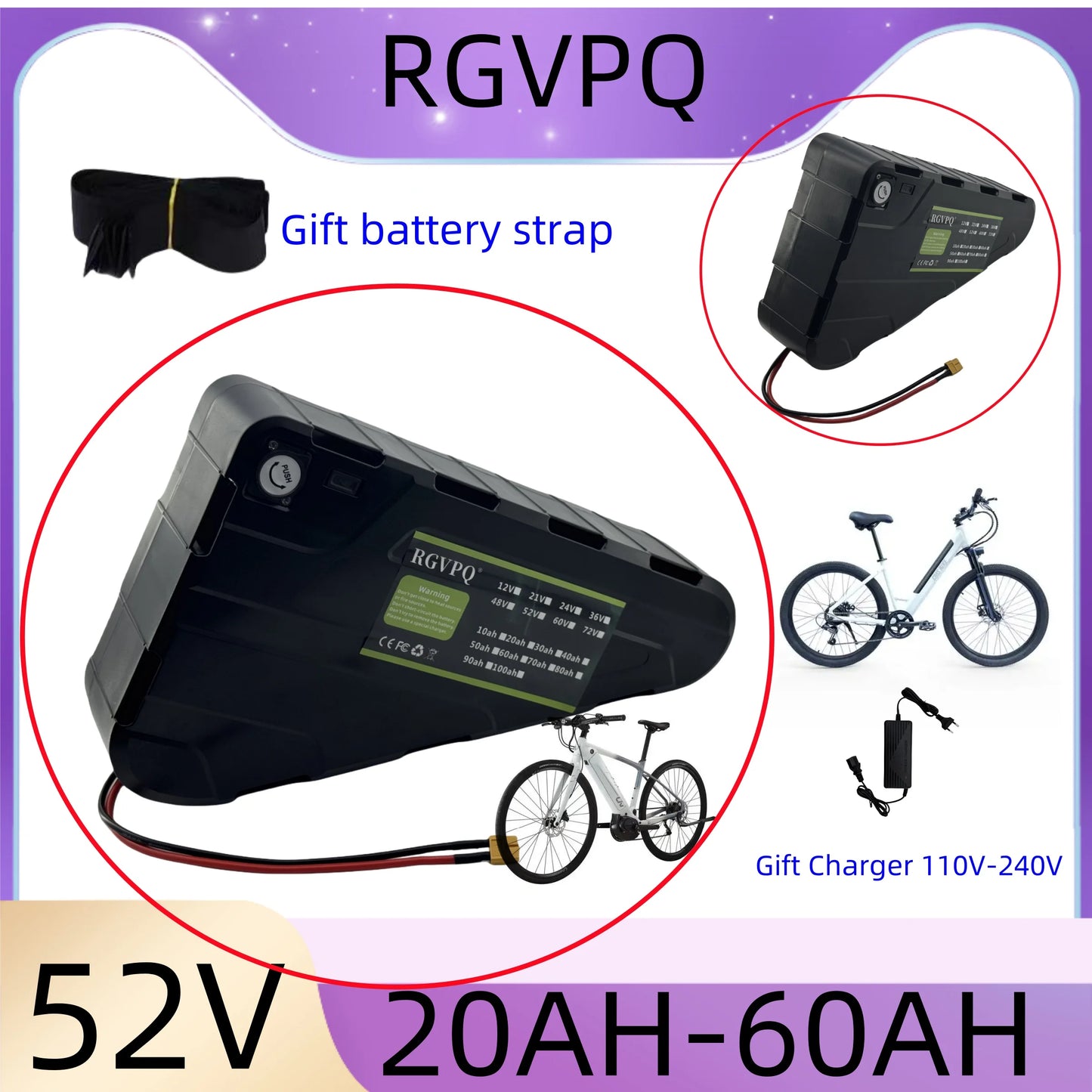 52V 20ah,30ah,40ah,50ah,60ah