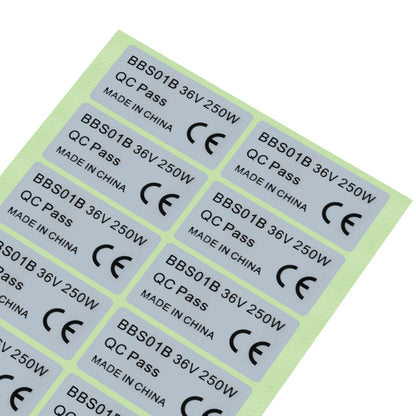 8PCS 36V 250W Sticker 48V 750W Sticker Electric Bicycle Sticker For BAFANG BBS01B BBS02B BBSHD Mid Drive Motor Ebike Accessries